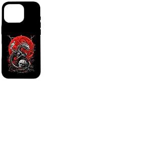 Cr&acirc;ne de Dragon Goth Lune Noir Gothique Femmes Cr&acirc;ne Dragon Coque pour iPhone 16 Pro