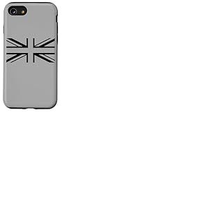 Drapeau Union Jack Noir Grande-Bretagne Angleterre Coque pour iPhone SE (2020) / 7/8