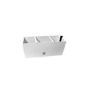 Jardini&egrave;re Rato 30 litres avec syst&egrave;me d'arrosage en blanc 60 x 25 x 24 cm