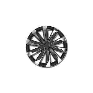 Petex 16'' pouces Enjoliveurs Jeu noir/argent&eacute; RB563516 Cap De Roue Enjoliveur Auto