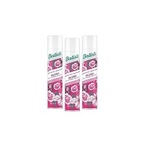 Batiste Shampooing Sec, Blush, Rafraichit les Cheveux et Apporte du Volume, Parfum Floral et Féminin, Absorbe Excès de Sebum, Sans Rinçage, 280ml (Lot de 3)