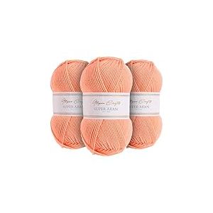 Utopia Crafts Super Aran Lot de 3 pelotes de fil à tricoter et crochet 100 g (Sunset Glow)