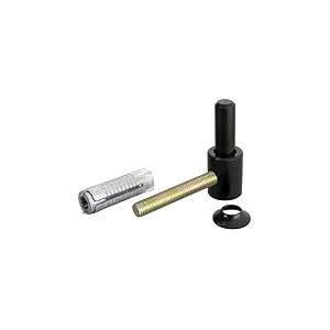Alberts 864453 Gond à visser | avec filetage métrique | laque noire pour immersion | cote axe Ø16 mm | 65 x 33 mm | kit de 10