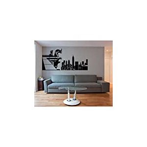 Tatoutex Stickers Gargouille et New York - Beige, L 200cm x H 100cm