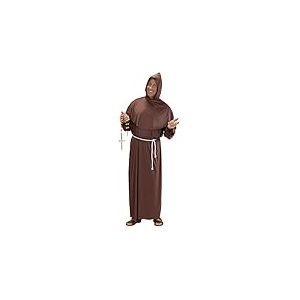 W WIDMANN MILANO Party Fashion Widmann 39025 – Costume de moine, robe à capuche et ceinture, capucin, clergé, carnaval, fête à thème, Halloween, Homme, Uni, multicolore, XXXL
