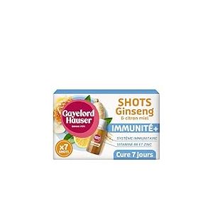 GAYELORD HAUSER &ndash; Shot immunit&eacute; Plus ginseng et citron miel &ndash; Soutient le syst&egrave;me immunitaire &ndash; 7 flacons x 30 ml