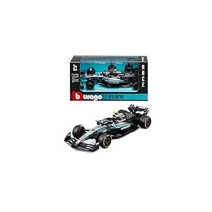 Bburago &ndash; F1 Mercedes-AMG W16 2025#12 Antonelli, Voiture Miniature &agrave; l'&eacute;chelle 1:43 avec d&eacute;tails Authentiques, r&eacute;plique F1 Mercedes, Peinture Argent/Noir, Licence Officielle, &acirc;ge recommand&eacute; 3+ Ans