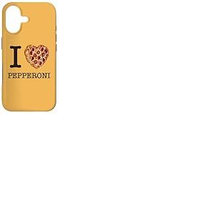 pour Les Amateurs de Pizza: I Love Pepperoni Texte Noir Coque pour iPhone 17