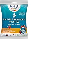 Alvityl Pack de 10 Sucettes Mal des Transports Trajet Calme/Serein Recommand&eacute; &agrave; 93 pourcent, Bleu, 120 g (Lot de 1)
