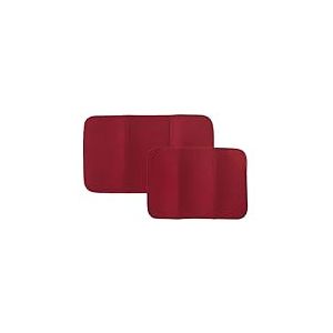 T-fal Textiles 69998 Lot de 2 tapis égouttoir à vaisselle avec maille Rouge cramoisi