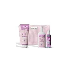 ENERGIE FRUIT - Coffret cadeaux routine capillaire cheveux bouclés - Huile de coco et collagène - Trio shampooing et masque nourrissant, sérum protecteur - Trousse offerte