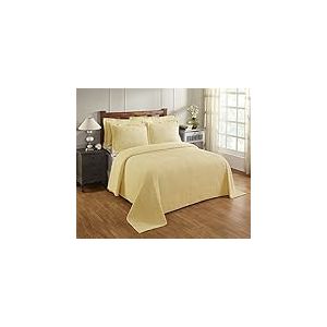 Better Trends - Collection Jullian - Couvre-lit décoratif en Chenille 100% Coton léger, Motif à Rayures Classiques, pour Chambre à Coucher, pour lit King Size, Motif à Rayures Classiques