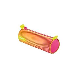 Maped - Trousse Neon Fluo Tube - 22.5cm x 7.5cm - Fermeture Robuste - Design Neon Fluo - Couleurs Tendances - Format Pratique pour Tous les Accessoires Scolaires