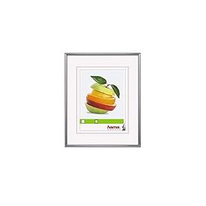 Hama Cadre photo en plastique "Décor Sevilla" (taille du Cadre de 70 x 100 cm avec bordure de 13 mm x 20 mm, pour une photo de 50 x 70 cm) Argent Mat