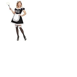 W WIDMANN MILANO Party Fashion - Costume femme de chambre, avec robe, tablier et serre-t&ecirc;te, femme de m&eacute;nage, carnaval, f&ecirc;te &agrave; th&egrave;me
