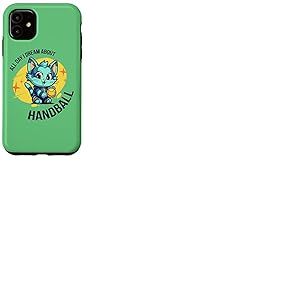 Handball Ballon de handball Chat-chattes Joueuse de handball Coque pour iPhone 11