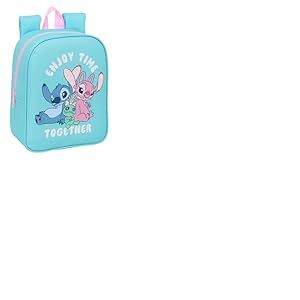STITCH - Sac &agrave; dos pour enfant, sac &agrave; dos scolaire, adaptable au chariot, id&eacute;al pour cr&egrave;che, confortable et polyvalent, qualit&eacute; et r&eacute;sistance, 22 x 10 x 27 cm