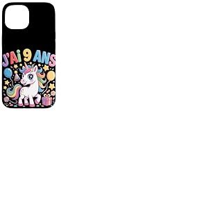 Enfant Licorne Enfant 9ans Anniversaire Garcon Fille Licorne Coque pour iPhone 15