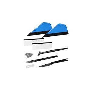 AiQInu 7 Pièces Kit Covering Outils de Film de Voiture Teinté, Raclette en Feutre, Couteau Utilitaire, Mini-raclettes,kit Pose Film vitre, pour Film vitre teintée Voiture,Stickers Meuble