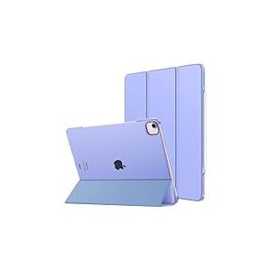 MoKo Coque pour iPad Air 13 Pouces 2024 / iPad Pro 12,9 (6e/5e G&eacute;n 2022/2021), &Eacute;tui Intelligent Dos Translucide Givr&eacute; en PC Dur, Support Touch ID et Apple Pencil Pro/2e/USB-C, Lavande