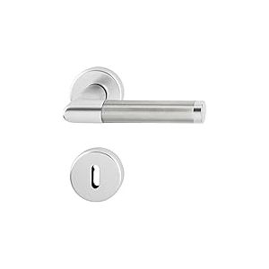 Hoppe 3286438 Amsterdam New York Poign&eacute;e de porte de WC avec rosace et bouton de condamnation, 3286690