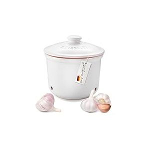 Römertopf Mini pot fraîcheur en céramique 0,6 l – Argile respirante pour garder les légumes frais plus longtemps – Circulation de l'air idéale – Blanc