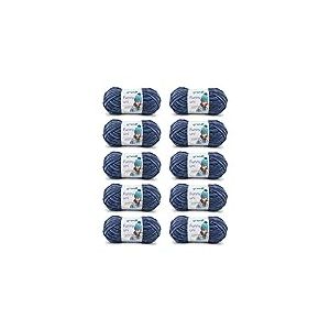 Gründl Laine Funny uni - laine chenille douce pour le crochet – moelleuse et respectueuse de la peau - 100% polyester – 10 pelotes 100 g / 120 m – taille d’aiguille 5-6 -jeans
