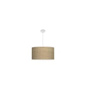 VoltShine Suspension tendance 3 x E27 en blanc et canisse clair, dimensions Regx50 x 50 cm, avec diffuseur - Idéal pour éclairage décoratif.