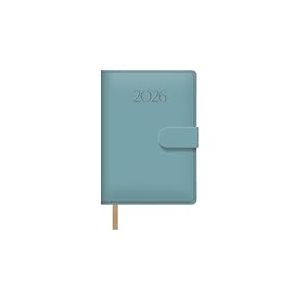 Dohe - Agenda 2026 - Jour par Page, 12,5x18 cm, Couverture Souple en Similicuir, Fermeture Magn&eacute;tique &agrave; Rabat, Marque-Page, 12 Mois Janvier &agrave; D&eacute;cembre, Planificateur Annuel en Espagnol - Pretty Vert