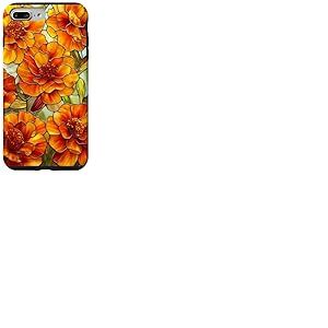 Marigold Fleur de Naissance Octobre Fleur Colorée Orange Coque pour iPhone 7 Plus/8 Plus