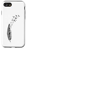 Plume et oiseaux Symbole de liberté et de transformation Coque pour iPhone SE (2020) / 7 / 8