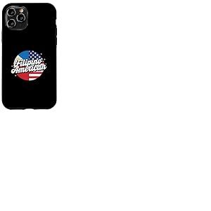 Moitié philippin moitié Drapeau américain américain philippin américain Coque pour iPhone 11 Pro