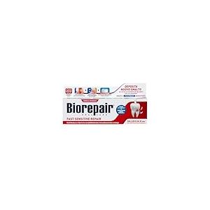Biorepair, Fast Sensitive Repair Dentifrice Réparateur Réduit la sensibilité des dents et soulage la douleur des dents sensibles en 30 secondes, protège et répare le vernis à ongles, sans fluorure, 75