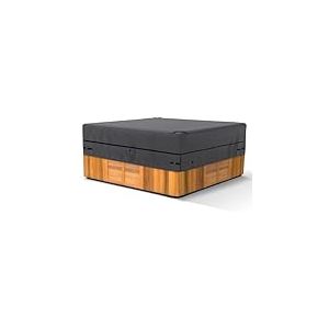 Gasadar Housse de Protection imperméable pour Jacuzzi, Spa 600D, très résistante, pour Jacuzzi extérieur, terrasse, Jacuzzi carré jusqu'à 2,1 m x 2,1 m