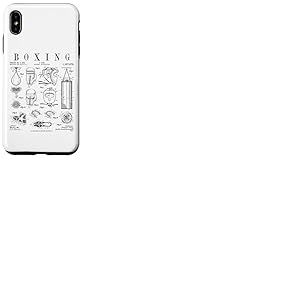 Gants de Boxe Pugilist Boxer Vintage Brevet Dessin Imprim&eacute; Coque pour iPhone XS Max
