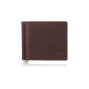 Zippo - Portefeuille En Cuir, Marron, Porte-monnaie Anti-RFID Avec Pince &Agrave; Billets, Pour Cartes Bancaires Et Billets, Pour Homme