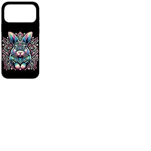 Vaporwave Lapin Lapin Cyberpunk Art ann&eacute;es 80 90 Style r&eacute;tro Coque pour iPhone 17 Pro Max