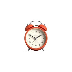 NEWGATE® Charlie Bell Echo réveil | Version Moderne de l’Horloge Classique à Cloche jumelle | L’Orange | Chiffres faciles à Lire | Idéal pour Chevet, Bureau ou étagère | Accessoire de Chambre