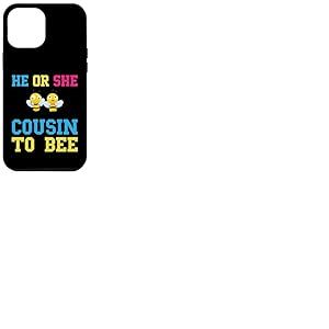 He Or She Cousin To Bee Baby Shower Party Révélation du sexe Coque pour iPhone 12 Pro Max