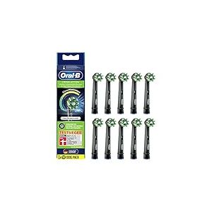 Oral-B CrossAction Lot de 10 brossettes de rechange pour brosse à dents électrique Noir