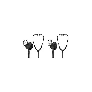 3M Littmann Stéthoscope de Surveillance Classic III, Tubulure Noire, Black Edition, 69 cm, 5803 (Lot de 2)