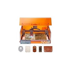 VEVOR Graveur Laser 20 W Machine Gravure et D&eacute;coupe Laser, avec Bo&icirc;tier, Zone de Travail 30 x 30 cm, Vitesse de Gravure 7000 mm/min, pour Graver Bois, Cuir, Verre, Papier, Certains M&eacute;taux, Classe 1