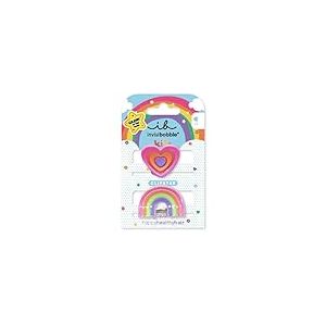 invisibobble CLIPSTAR GLOW KIDS HAPPY HEARTS Lot de 2 barrettes à cheveux lumineuses pour enfants – Design arc-en-ciel et cœur – Pinces à cheveux antidérapantes pour des cheveux sains – Parfait pour