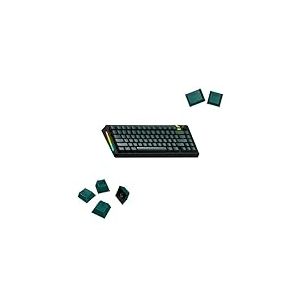 Glorious Gaming - Touches GPBT Basics en PBT, 8 Coloris, Totem Green, ineffa&ccedil;ables, pour claviers m&eacute;caniques Custom formats 100, 75, 65 et 60%, ANSI ou ISO, Disposition am&eacute;ricaine QWERTY