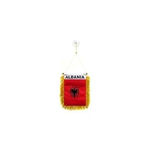 AZ FLAG Fanion Albanie 15x10cm - Mini Drapeau albanais 10 x 15 cm spécial Voiture - Bannière