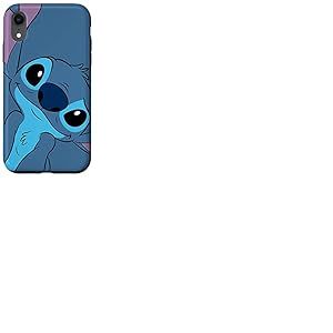 Coque pour iPhone XR Disney Lilo et Stitch Cute Stitch Tête de couture Gris ardoise