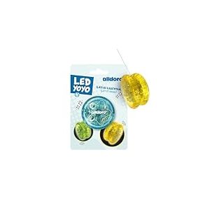 alldoro- Yoyo LED-Diamètre : 6 cm-pour débutants-en Plastique-avec Effet Lumineux-pour Enfants à partir de 3 Ans-pour l'intérieur et l'extérieur-Piles incluses-4 Couleurs Assorties, 60342