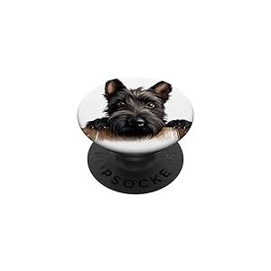 Chien de race chiot Scottish Terrier tendre et affectueux PopSockets PopGrip Interchangeable