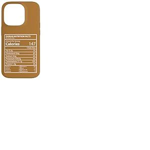 Informations nutritionnelles sur Le Durian, Conception Amusante de Tableaux sur Les Fruits puants Coque pour iPhone 14 Pro