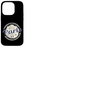 Paris France Tour Eiffel Vintage Souvenir Coque pour iPhone 14 Pro